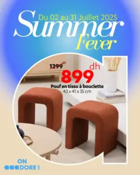 Pouf en tissu à bouclette 43x41x35cm