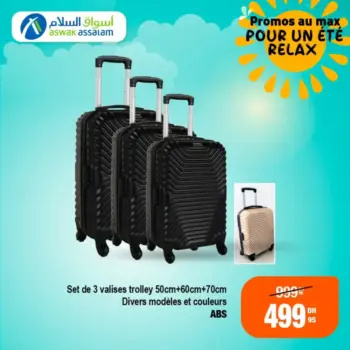 Set de 3 valises trolley ABS