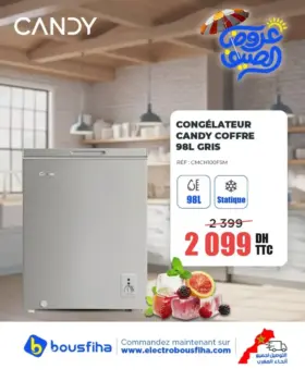 Congélateur coffre 96 litres gris CANDY