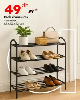 Rack-chaussures 4 niveaux