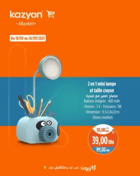 Mini lampe et taille crayon 2en1 divers modèles