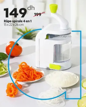 Râpe spirale 4en1