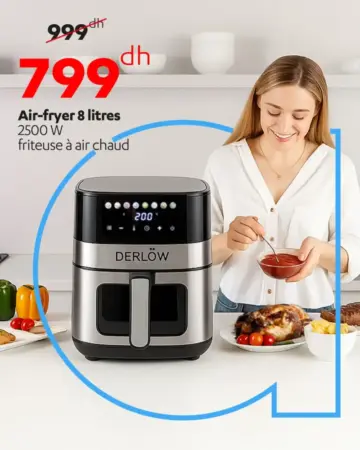 Air-Fryer 8 litres DERLOW