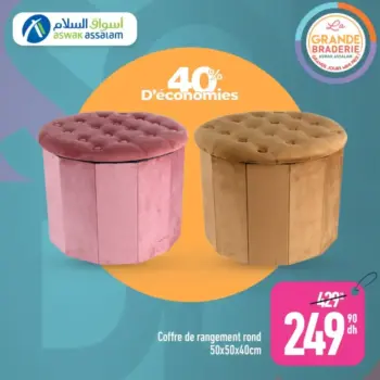 Coffre de rangement rond 50x50x40cm