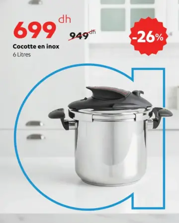 Cocotte en inox PRISMA 7.5litres