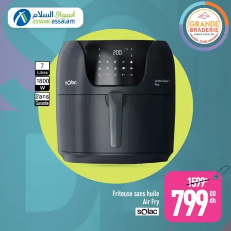 Friteuse sans huile Air Fry SOLAC 7litres