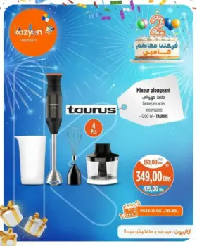 Mixeur plongeant inoxydable TAURUS