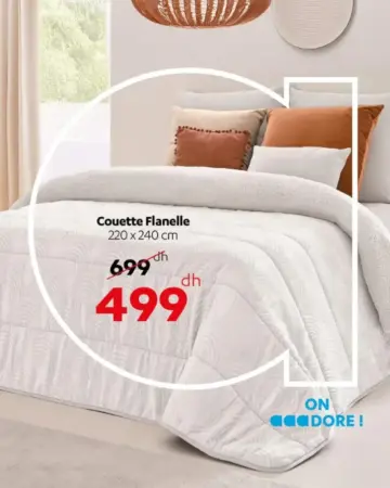 Couette Flanelle blanche 220x240cm
