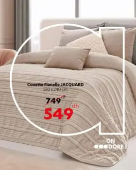 Couette Flanelle JACQUARD beige