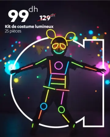 Kit de costume lumineux 25 pièces