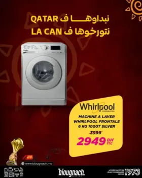 Biougnach Electro Machine à laver 6Kg WHIRLPOOL