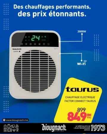 Chauffage électrique WIFI TAURUS