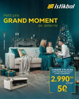 Canapé 3 places convertible avec rangement LUMA