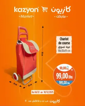 Chariot de course 98x30x19cm