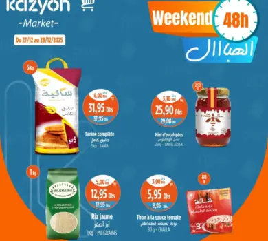 Offres 48h du Weekend chez Kazyon Market Maroc