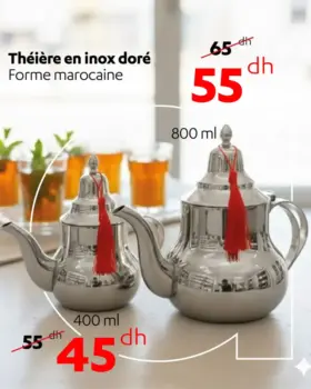 Théière en inox argenté 800ml