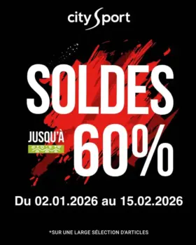 Offres Soldes d’hiver chez City Sport Maroc